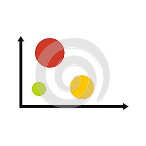 Finance diagram icon vector flat