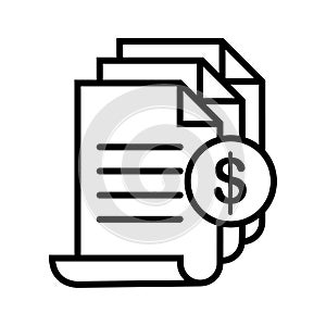 finance document icon vector