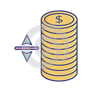 Finance flat vector icon which can easily modify or edit