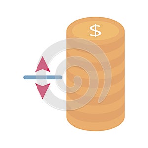 Finance flat vector icon which can easily modify or edit