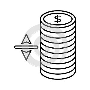 Finance flat vector icon which can easily modify or edit