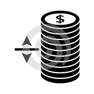 Finance flat vector icon which can easily modify or edit