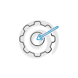 finance, gear, goal 2 colored line icon. Simple colored element illustration. gear, goal icon outline symbol design from finance