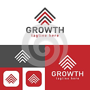 Finance growth Logo Template Design.Business arrow up icon. Vector illustration.Silhouette. Symbol of financial independence