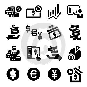 Finance icons set