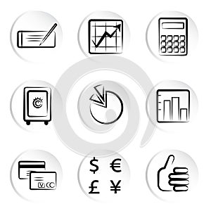 finance icons vector