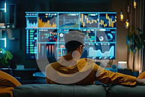 A finance influencer analyzing market trends presenting complex data in easytounderstand visuals and commentary