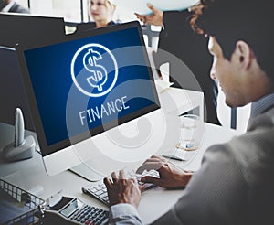 Finance Investment Money Cash Icons Graphics Concept