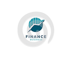 finance logo creative arrow symbol business illustration logo