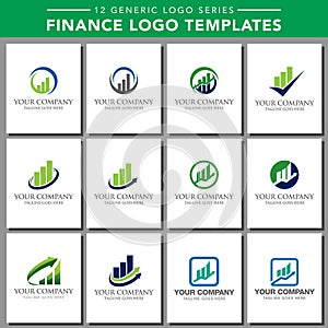 Finance Logo Templates - 12 Generic Logos Series