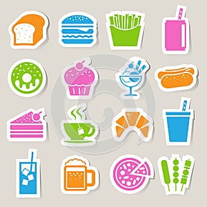 Finance and money sticker icon set. photo