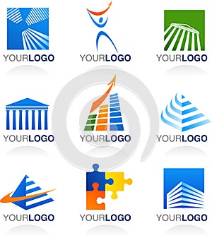 Finance and real estate logos and icons