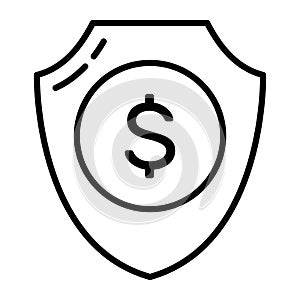 Finance security vector icon isolated on white background