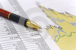 Finance and stock market with chart