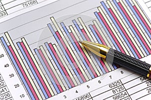 Finance and stock market with chart