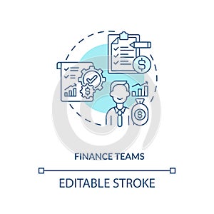 Finance teams concept icon