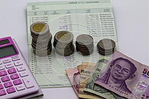 Finance in thailand on a white background
