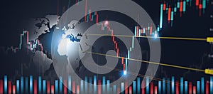 Finance trading graph banner