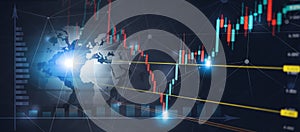 Finance value market trading banner photo