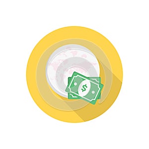 Finance vector flat colour icon