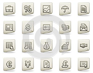 Finance web icons, document series