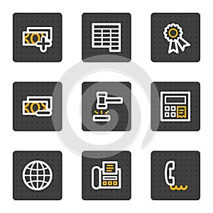 Finance web icons set 2, grey buttons series