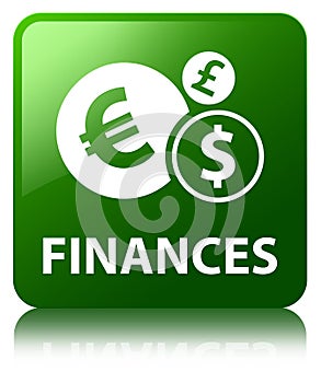 Finances (euro sign) green square button