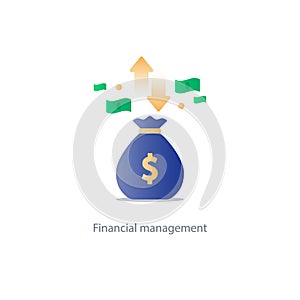 Finances and investment management, budget planning, compound interest, income