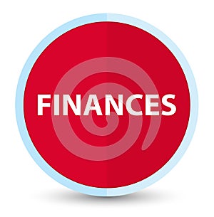 Finances flat prime red round button