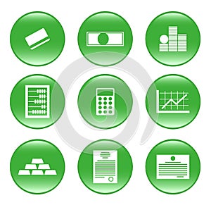 Finances - vector web icons (buttons)