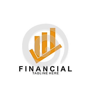 Financial and accounting business logo design