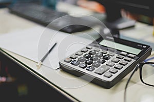 Financial accounting and calculation on office