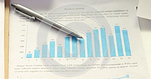 Financial accounting report using graphs and charts