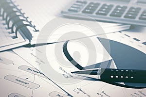 Financial accounting stock market graphs