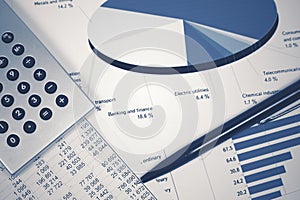 Financial accounting stock market graphs analysis