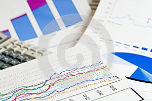 Financial accounting stock market graphs analysis