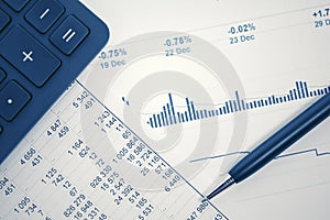 Financial accounting stock market graphs analysis