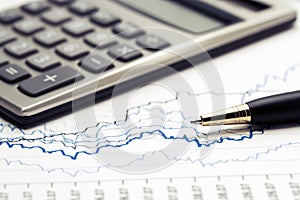 Financial accounting stock market graphs analysis