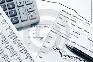 Financial accounting stock market graphs analysis