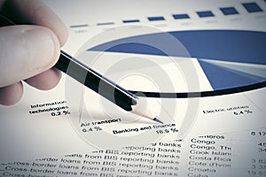 Financial accounting stock market graphs analysis