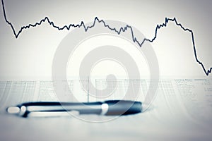 Financial accounting stock market graphs analysis