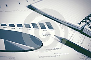 Financial accounting stock market graphs analysis