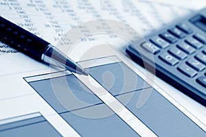 Financial accounting stock market graphs analysis