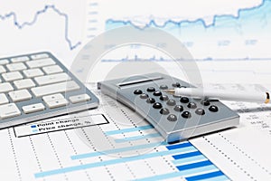 Financial accounting stock market graphs analysis