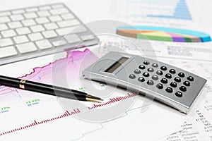 Financial accounting stock market graphs analysis