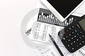 Financial accounting stock market graphs analysis