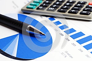 Financial accounting stock market graphs charts