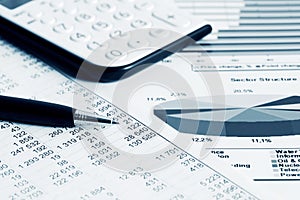 Financial accounting stock market graphs charts