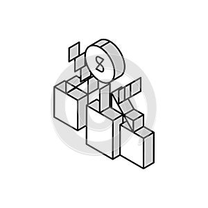 financial agreement advantages and disadvantages isometric icon vector illustration