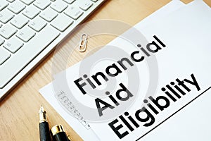 Financial Aid Eligibility. photo